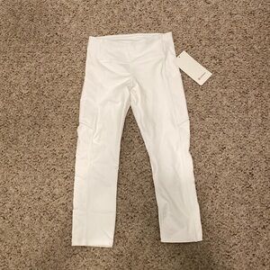 Brand new white Lululemon cropped leggings. Never worn.